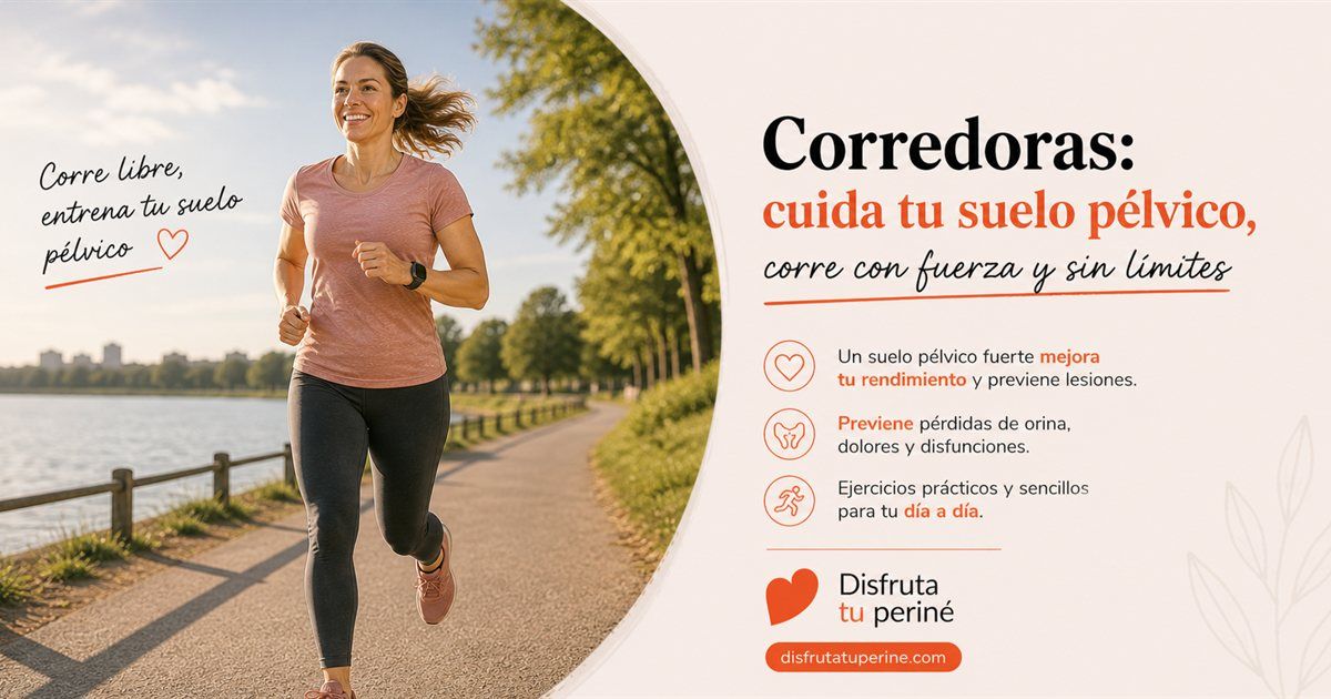 Corredora trabajando su suelo pélvico durante el entrenamiento de running