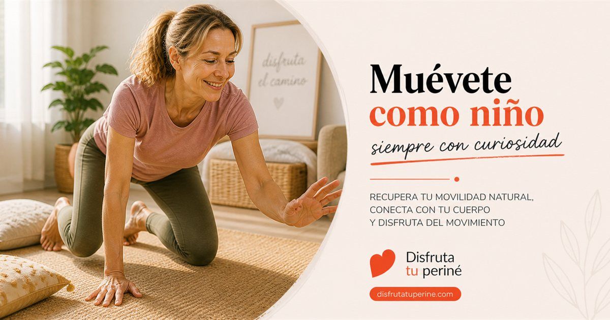 Mujer adulta moviéndose con la curiosidad y libertad de un niño explorando su entorno